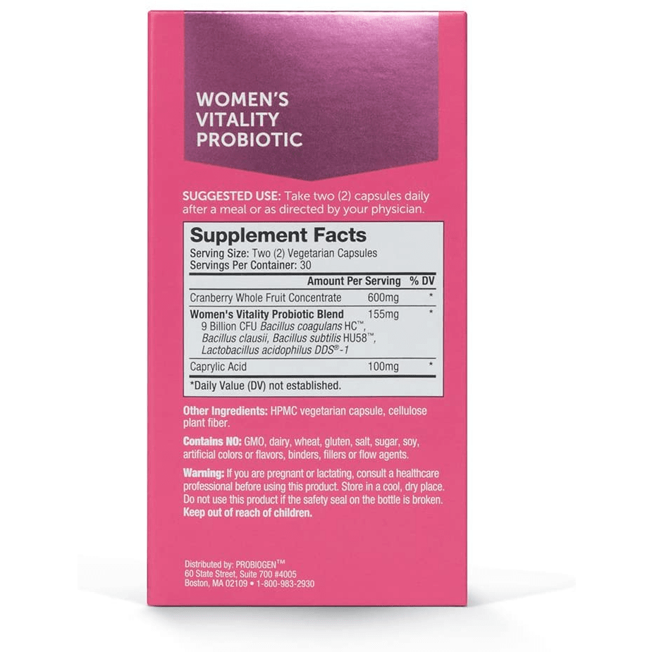 Пробиотик за Жени Women’s Vitality Spore Probiotic Probiogen 60 веган ...