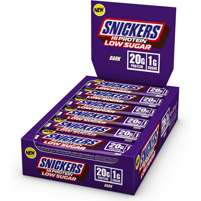 SNICKERS Hi Protein Bars Dark Low Sugar 12 x 57 грама